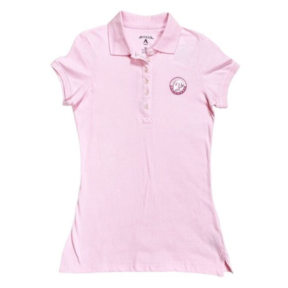 Antigua Women's MLB Texas Rangers Spark Fitted Pink SS Polo Shirt Medium‎